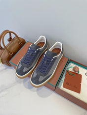 SNEAKERS IN DARK GREY SUEDE WITH CANVAS