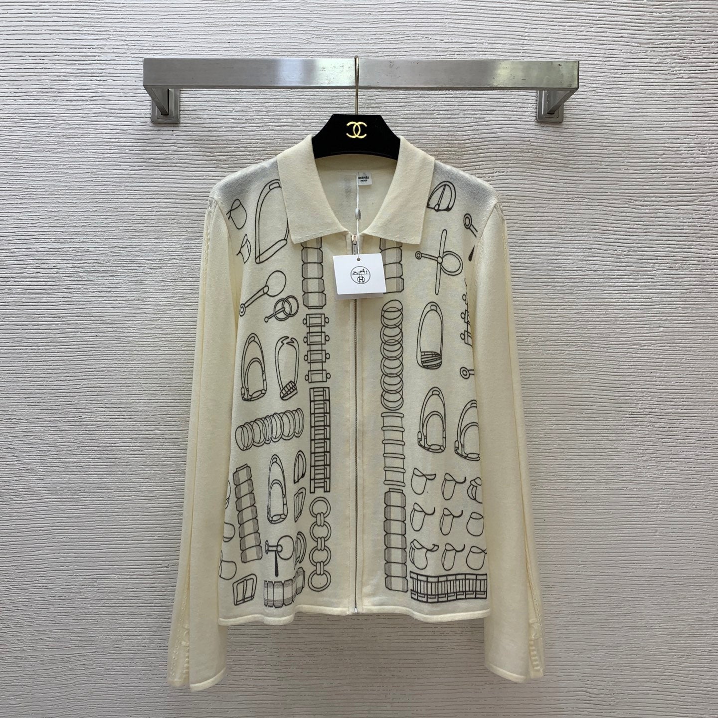 HERMES 26S ZIP CARDIGAN 852