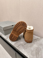 ALASKA BOOTIE IN CIDER BROWN SUEDE AND WOOL LINING