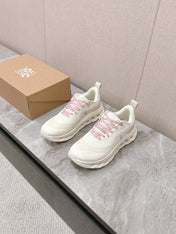 RUN SNEAKER IN PASTEL GRAY MIX BABY PINK SUEDE AND MESH FABRIC