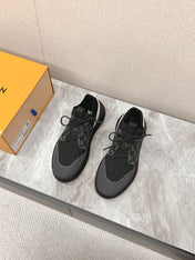 SNEAKERS IN BLACK DAMIER ELASTIC FABRIC