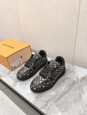 TRAINER SNEAKER IN BLACK MIX COLORFUL CALFSKIN
