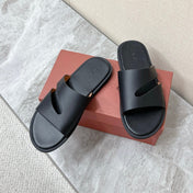 LP 26S CUTOUT SLIDES IN BLACK CALFSKIN