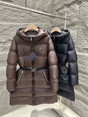 PRADA 25S LONG DOWN COAT WITH HOOD 226