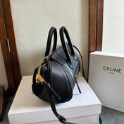 CELINE 25S NEW LUGGAGE 36MM IN BLACK CALFSKIN GOLD HARDWARE