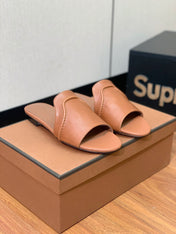 LP HIGHT TOP FLAT SLIPPERS TAWNY CALFSKIN