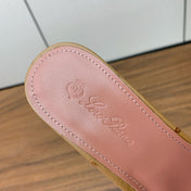 HIGH HEEL IN LIGHT BROWN LAMBSKIN OSTRICH SKIN