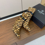BALMAIN 26S BOOTS 95 MM IN LEOPARD PRINT PONY HAIR