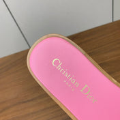DIOR 25S DWAY SLIDE IN PINK CALFSKIN