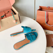 Summer Charms Sandals in Blue Sky Suede
