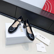 DIOR 26S MARY JANE PUMPS 45MM IN BLACK PATENT CALFSKIN GOLD HARDWARE