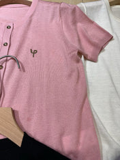 LORO PIANA 26S SHORT SLEEVE CARDIGAN 842