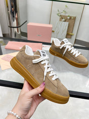 ECRU SNEAKERS IN BROWN BLEACHED SUEDE