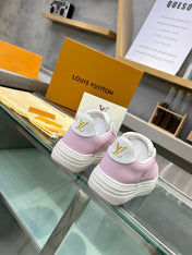 LV WOMEN GROOVY PLATFORM IN LIGHT PINK EMBOSSED CALFSKIN