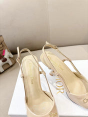 MY DD SLINGBACK PUMP 85MM IN BEIGE CALFSKIN