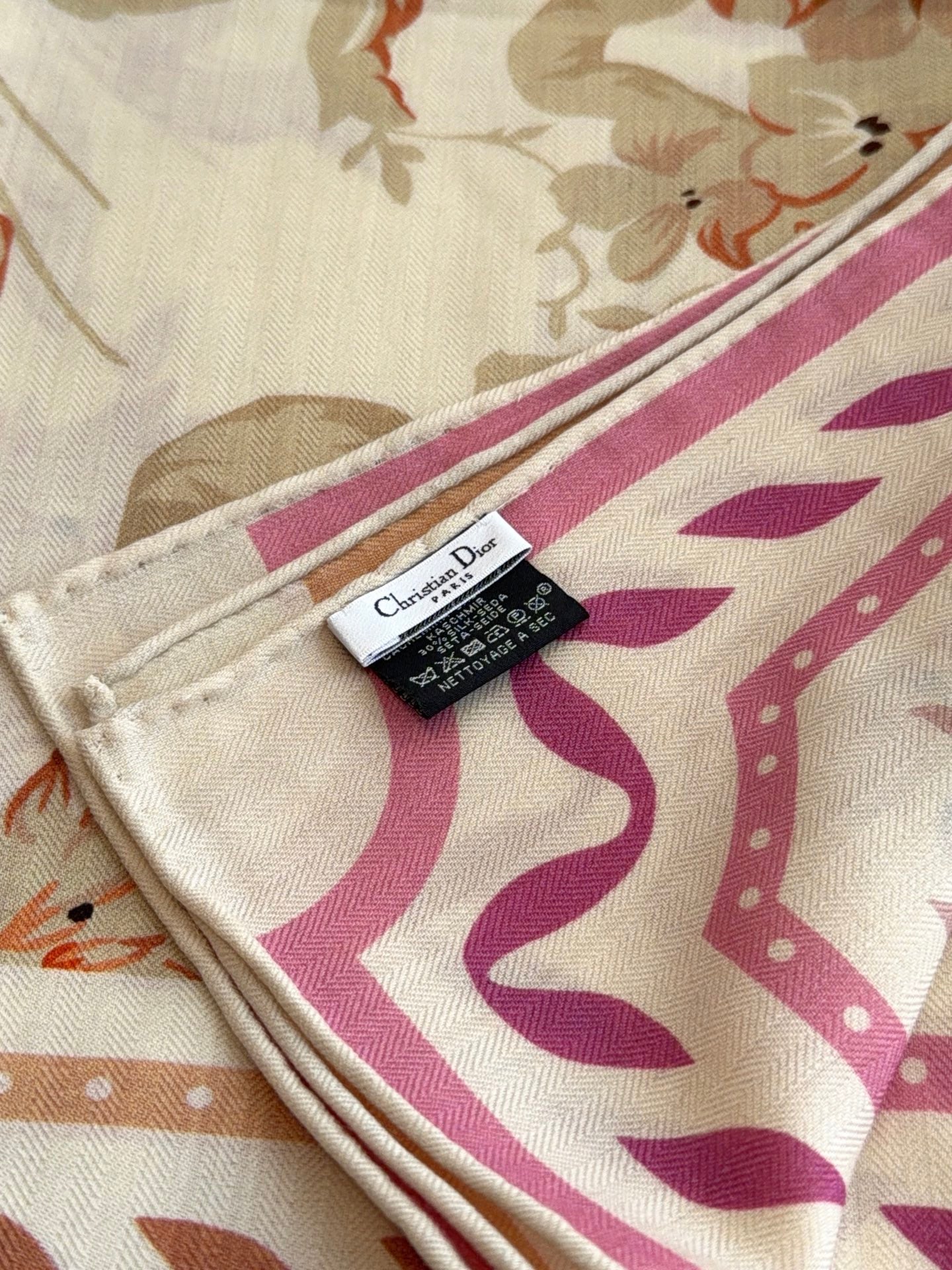 DIOR 26S SCARF 140 IN CASHMERE AND SILK 513568
