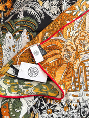 HERMES 26S SCARF 140 IN SILK AND CASHMERE 498307