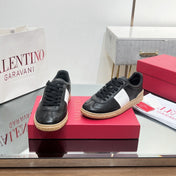 VALENTINO 25S UPVILLAGE SNEAKERS IN BLACK MIX WHITE LAMBSKIN STYLE 1