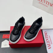 VALENTINO 25S RUNBOOT SNEAKERS IN BLACK SUEDE AND LAMBSKIN