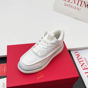 VALENTINO 25S RUNBOOT SNEAKERS IN WHITE LAMBSKIN