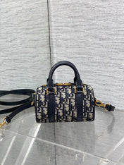 GROOVE MINI 17 BAG IN BLACK MIX BEIGE OBLIQUE MONOGRAM JACQUARD