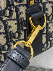 GROOVE 20 BAG IN BLACK MIX BEIGE OBLIQUE MONOGRAM JACQUARD
