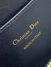 SMALL 22 FLAP BAG IN BLACK MIX WHITE LAMBSKIN WITH GOLD HARDWARE