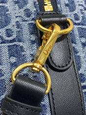 GROOVE 20 BAG IN DENIM BLUE OBLIQUE MONOGRAM JACQUARD