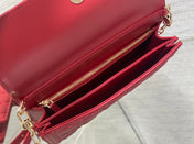 MINI BAG 24 IN RUBBY RED PATENT CANNAGE CALFSKIN