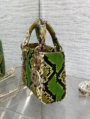 MINI 17 LADY BAG IN COLORFUL SNAKESKIN PATTERN LAMBSKIN 225975