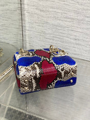 MINI 17 LADY BAG IN COLORFUL SNAKESKIN PATTERN LAMBSKIN 225981