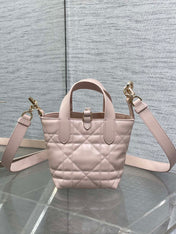 DIOR 25S ALWAYS MINI BAG 13 IN LIGHT PINK MACROCANNAGE CALFSKIN GOLD HARDWRE