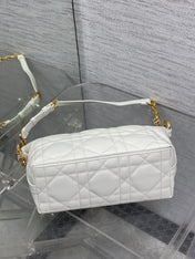 DIOR 25S STAR HOBO BAG 28 IN LATTE MACROCANNAGE CALFSKIN WITH CHAIN