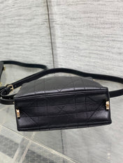 DIOR 26S TRIANON BAG 20 IN BLACK LAMBSKIN