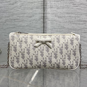 DIOR 26S PROMENADE BAG 22 IN BEIGE OBLIQUE JACQUARD