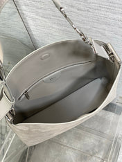 DIOR 26S MEDIUM BAG 31 IN GREY SUEDE