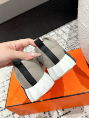 BOUNCING SNEAKER IN KHAKI BEIGE CALFSKIN