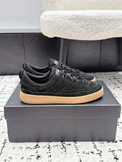 CHANEL 26S QUILTED SNEAKERS IN BLACK SUEDE