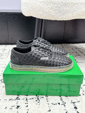 BOTTEGA VENETA 26S SNEAKERS IN BLACK WOVEN LAMBSKIN