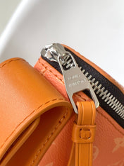 LV 25S MOON CROSSBODY BAG 24 IN ORANGE MONOGRAM CANVAS AND CALFSKIN