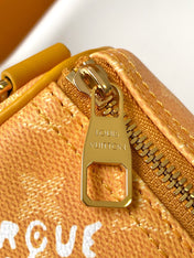 KEEPALL BANDOULIÈRE 25 IN ORANGE MONOGRAM HERITAGE CANVAS