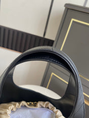 CHANEL 26S QUILTED HOBO LARGE BAG 35 IN BLACK CALFSKIN GOLD HARDWARE