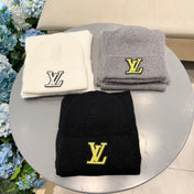 SET SCARF AND HAT IN BLACK WOOL 406533