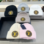 KNITTED BEANIE HAT IN BEIGE WOOL AND RABBIT FUR 417758