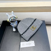 BEANIE HAT IN COAL GRAY WOOL 419780