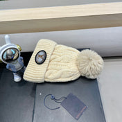BEANIE HAT IN BEIGE WOOL 433484