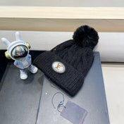 BEANIE HAT IN BLACK WOOL 433486