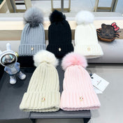 WOOL BEANIE WITH POM POM BEIGE 435048