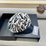 BAKER BOY HAT IN WHITE MINK FUR 438087