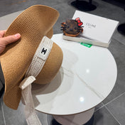 CELINE 26S STRAW WIDE BRIM HAT STYLE 74